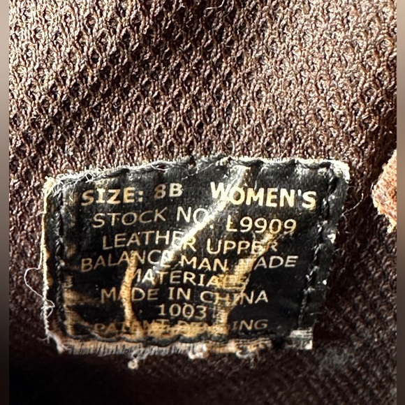 Justin Women’s L9909 Brown Leather Western Cowboy Boots Size 8B Stitch Detail - Picture 13 of 14